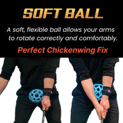 sangsang ElbowFix ball close-up showing soft texture and flexible material for natural rotation