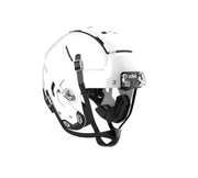 Schutt F7 LX1 front profile view showing helmet shape and clean white finish for on-field visibility