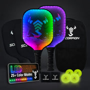SCORPION paddle front view showing LED edge and balanced shape for better visibility