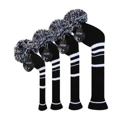 Scott Edward front view of black stripe covers protecting clubheads