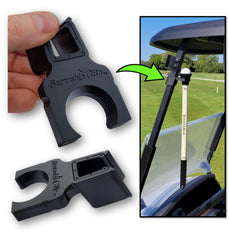 ScrambleClip close-up holder detail showing sturdy anti-bounce design