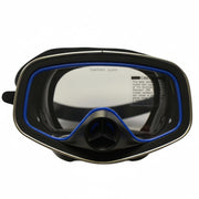Scuba Choice mask front view showing wide single-lens benefit