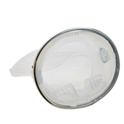 Scuba Choice oval mask front view showing wide lens benefit