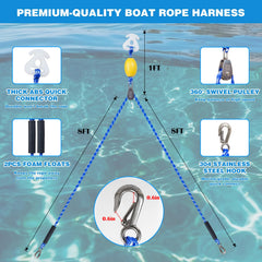 SCYONBARCO braided polyethylene rope floating on water for easy retrieval