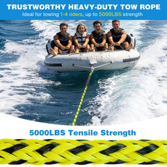 SCYONBARCO close-up of 360-degree swivel pulley improving tow stability