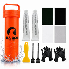 SEA DOG WATER SPORTS front packaging showing kit contents and durability
