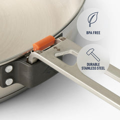 Sea to Summit Detour pan nesting with 5L Detour Collapsible Pot for space-saving camp kitchen packing