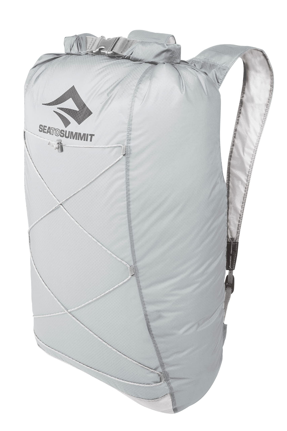 Sea to Summit day pack front view showing waterproof protection and lightweight carry