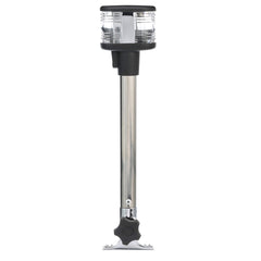 SEACHOICE front view of masthead light showing clear lens and benefit of bright visibility