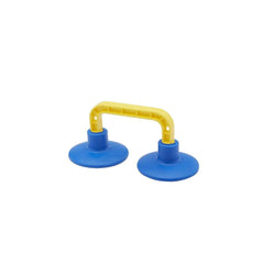 Seachoice hull handle front view showing compact blue-yellow grip and benefits
