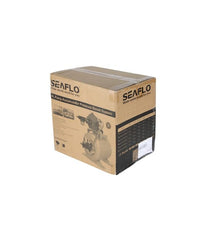 SEAFLO pump label with specs, ensures certified potable use