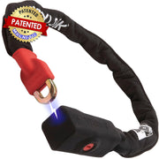 Seatylock Viking front view showing locked chain and robust frame,安心 secure protection