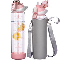 Seekua glass bottle front view showing clean design and sturdy build benefit