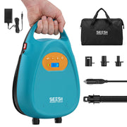 Seesii front panel showing controls and compact carrying handle for easy transport