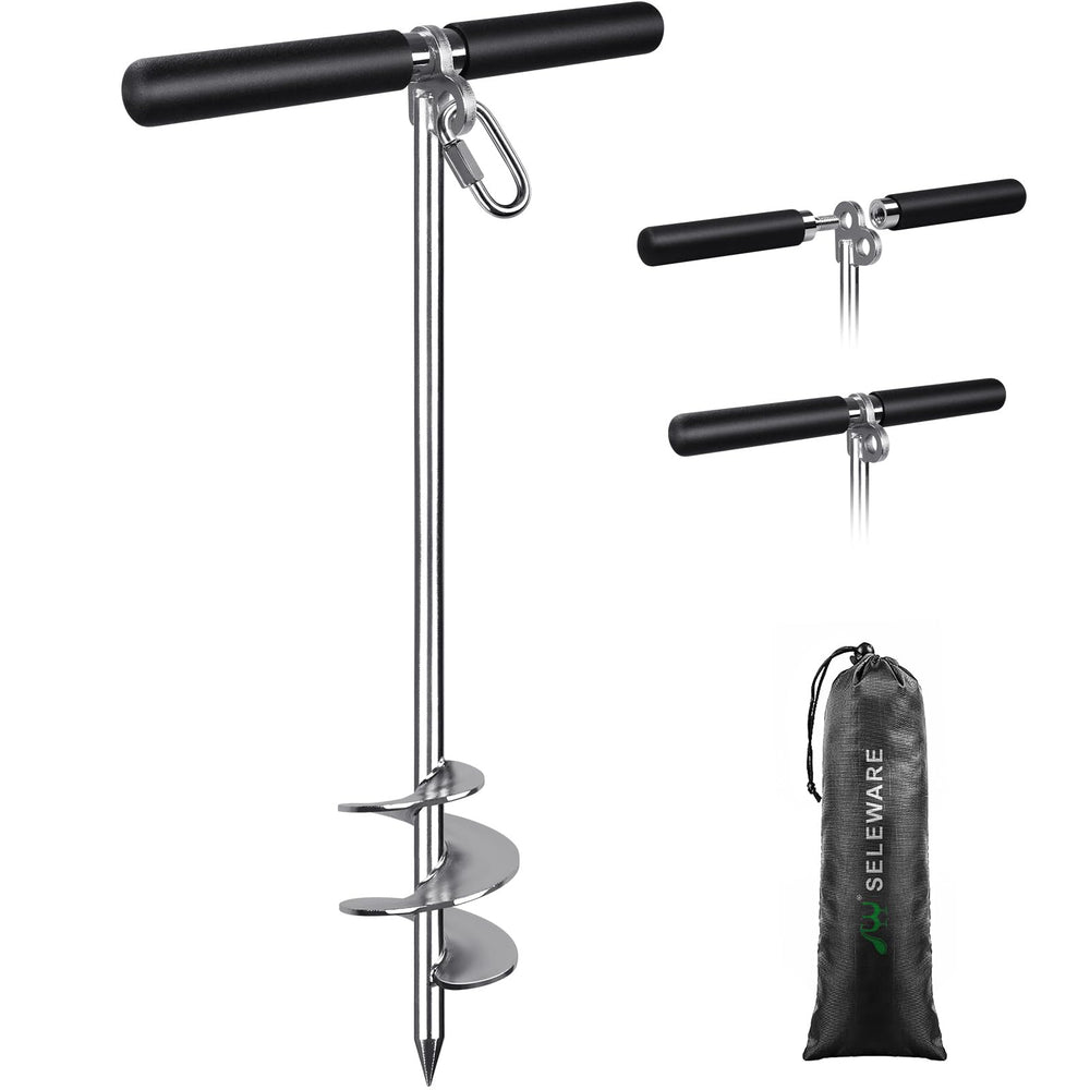 SELEWARE front view of 26 inch anchor showing full length and helix for secure hold