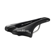 Selle Italia Max SLR Gel SuperFlow front view showing shape and cutout for comfort