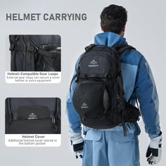 SEMSTY attachment straps holding skis and snowboard, secure multi-gear carry