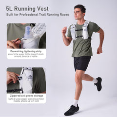 SEMSTY closeup of zippered phone pocket protecting device on runs