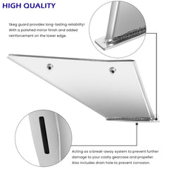sevencow skeg protector installed on a Mercruiser Bravo demonstrating easy DIY fit