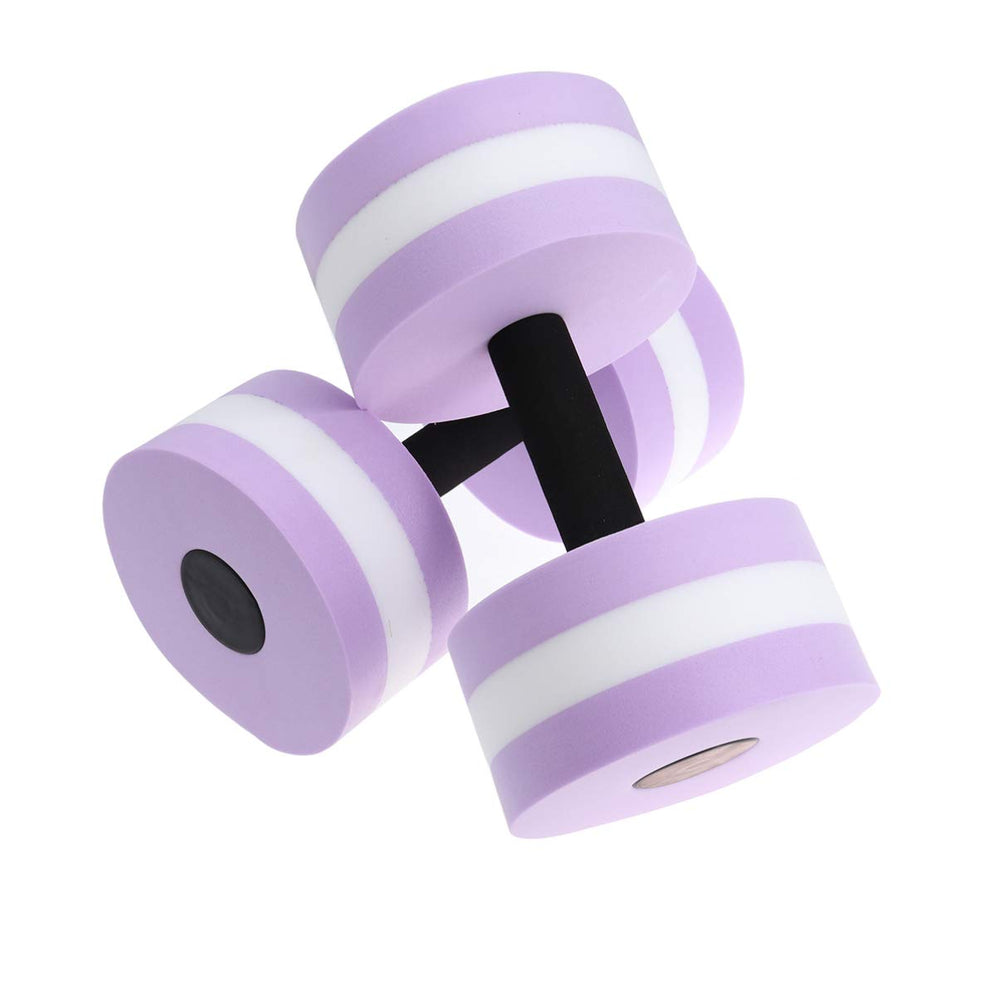 SEWACC front view showing purple water dumbbells and packaging, easy grab and use