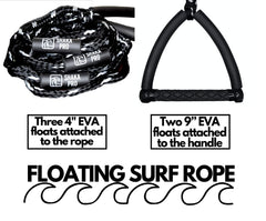 Shaka Pro rope knot hole detail showing four adjustment points for custom length
