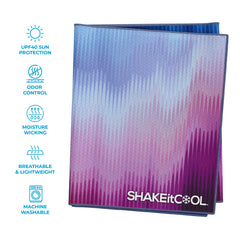SHAKEitCOOL close-up fabric texture highlighting breathable weave for fast evaporation