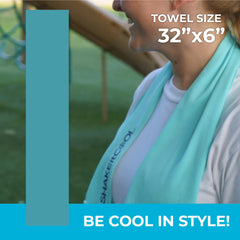 SHAKEitCOOL fabric close-up showing soft, absorbent texture for fast cooling