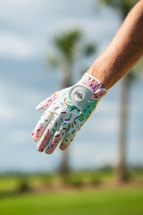 SHANKITGOLF perforated microfiber back close-up offering ventilation and flexibility