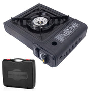 ShellKingdom front view of portable butane stove showing compact design and quick setup benefit