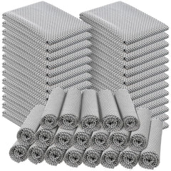 Shellwei front view of 50-piece gray towel pack showing bulk value and convenience
