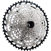 Shimano CS-M7100 front view showing full 10-51T cassette and gear layout for reliable shifting