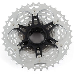 SHIMANO Deore XT cassette installed on rear hub illustrating smooth gear access and range