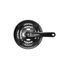 SHIMANO FC-TY501 front view showing crankset finish and reliable shifting