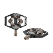 SHIMANO PD-M8120 front view showing wide platform and clipless interface for stability