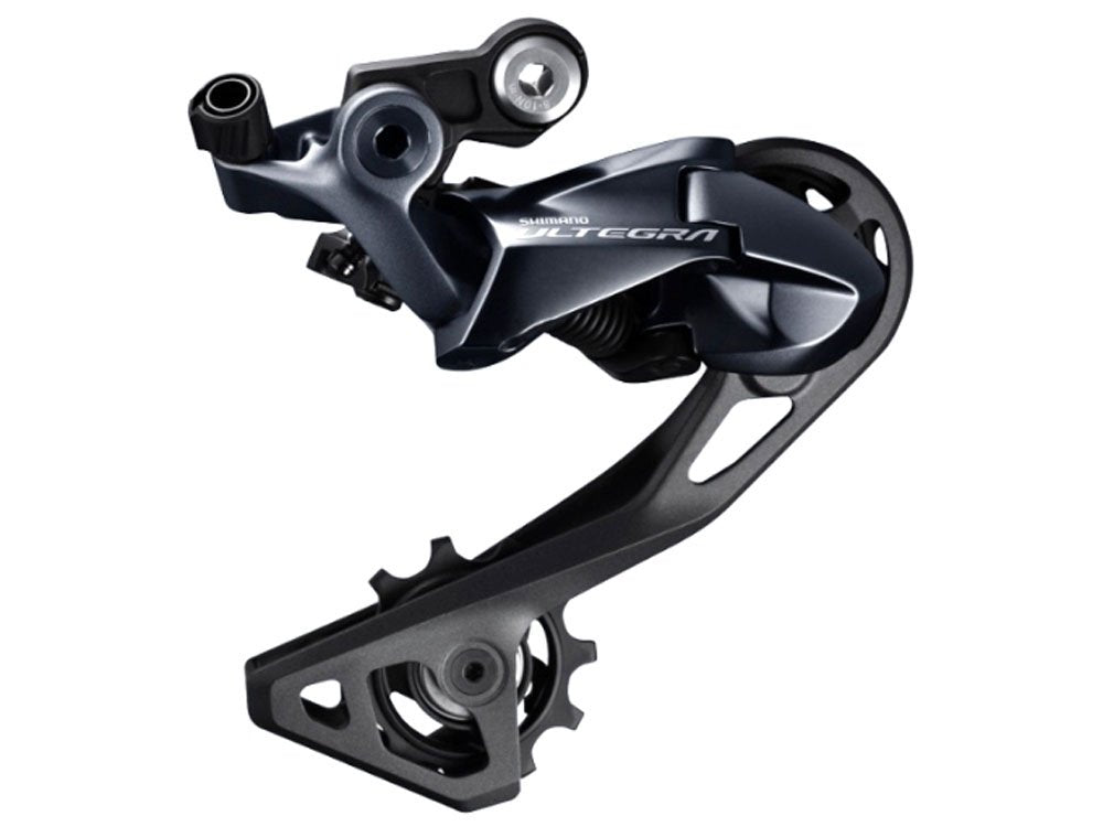 SHIMANO Ultegra RD-R8000-GS front profile showing compact body and snag protection benefit