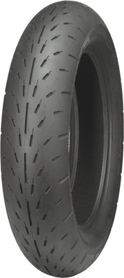 Shinko 003 Stealth front tread showing slick/dimple profile for improved grip