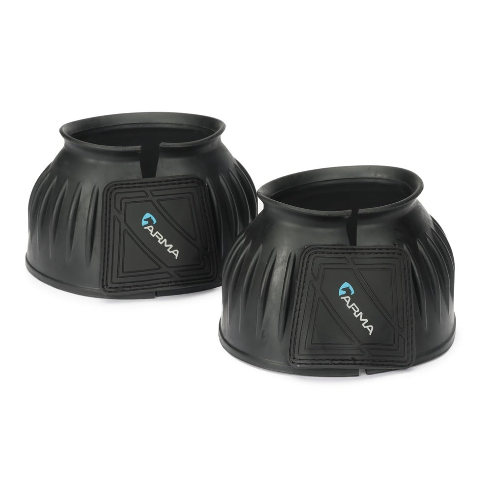 Shires Arma front view bell boot showing full coverage and durable protection
