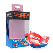 Shock Doctor mouthguard front view showing full lip protection and secure fit