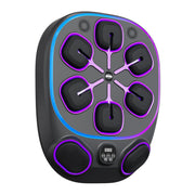 Shrandi front view of large music boxing machine showing targets and benefits