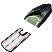 Shu-Ran front view of entire putting set showing portability and training convenience