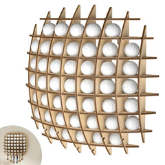 ShutuFly front view of 52-ball rack showing neat, space-saving display