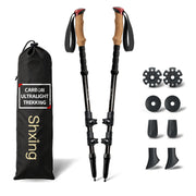 Shxing front view of packaged poles showing lightweight design and ready-to-go convenience