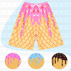 Shyyween shorts laid flat with measuring tape showing size and fit clarity