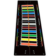 Silipull putting mat front view showing colorful alignment for improved aim