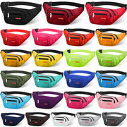 Silkfly front view of fanny pack set showing color variety and practical design