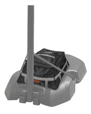 Silverback front view weight on hoop base showing tidy ballast and improved stability
