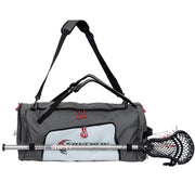 Silverfin Lacrosse bag front view showing capacity and pockets for easy organization