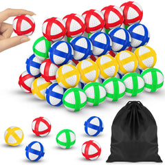 Simgoing front packaging showing 60 colorful sticky golf balls and bag, easy organization