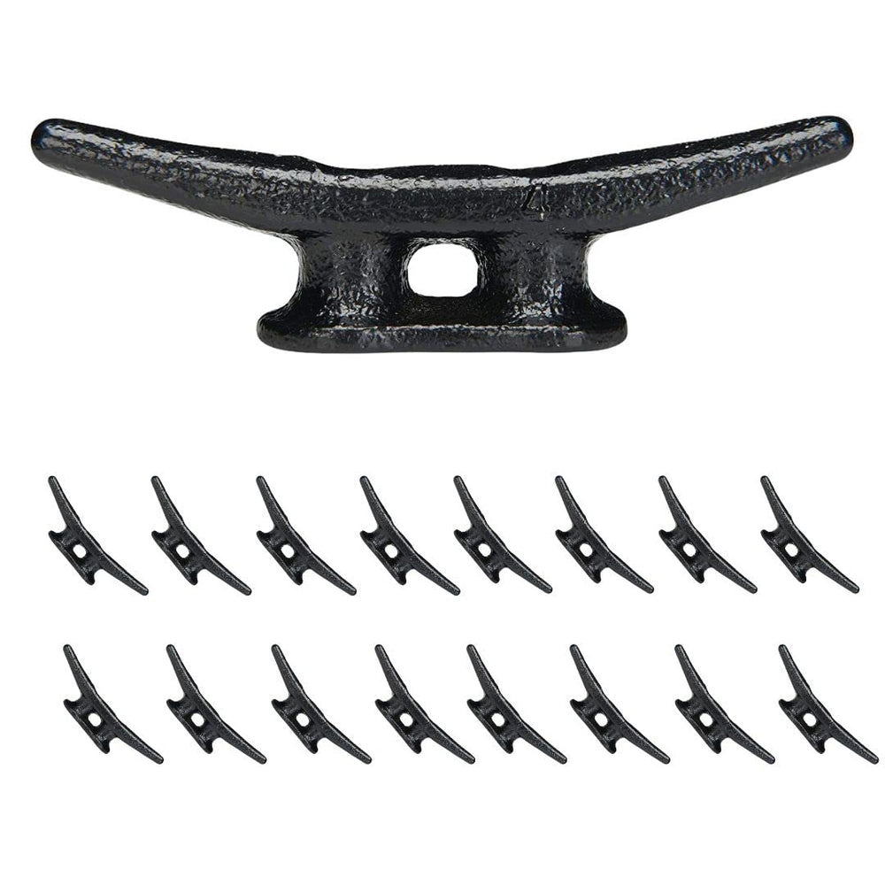 Simplified Living front view of black cleat showing secure design and classic look