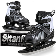 Sitanflex front view showing skate and box, clear product presentation benefit